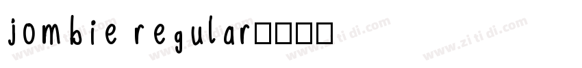 jombie regular字体转换